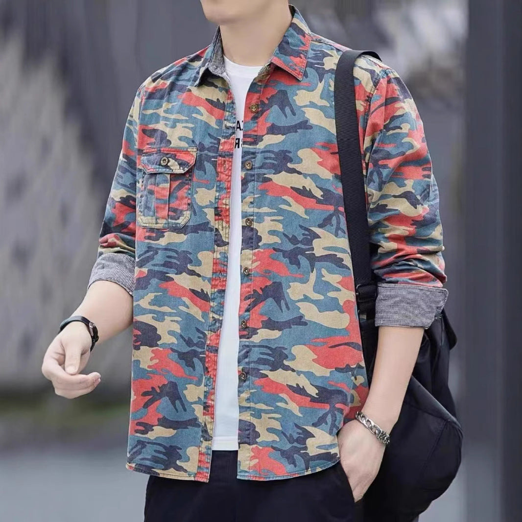 Handsome Camouflage Long Sleeve Jacket