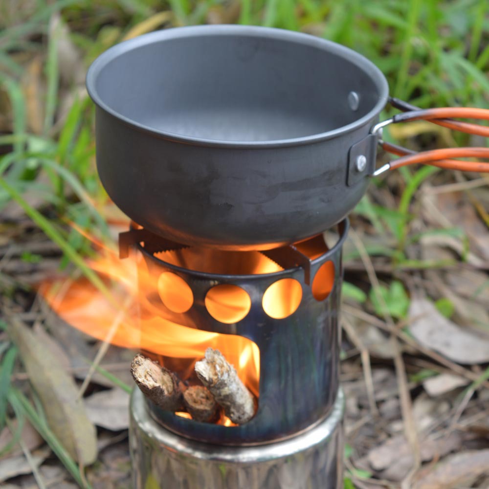 Portable Camping Stove Combo Wood