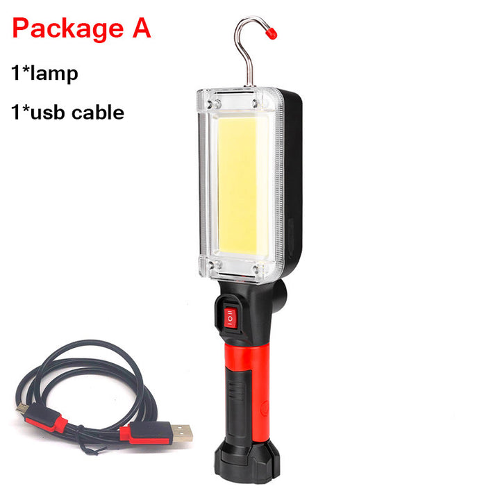 Portable Flashlight With Magnet Hook Camping