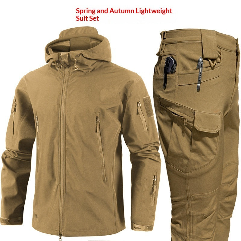 Camouflage Padded Jacket And Pants Suit