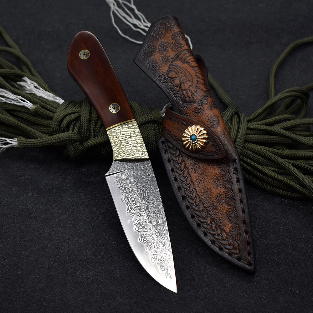 Damascus Steel Hunting Knife