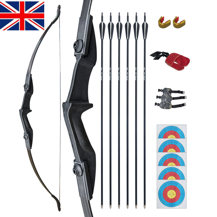 Fiberglass Arrows 53 Takedown Recurve Bow Set