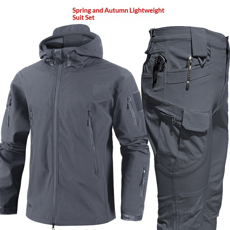 Camouflage Padded Jacket And Pants Suit