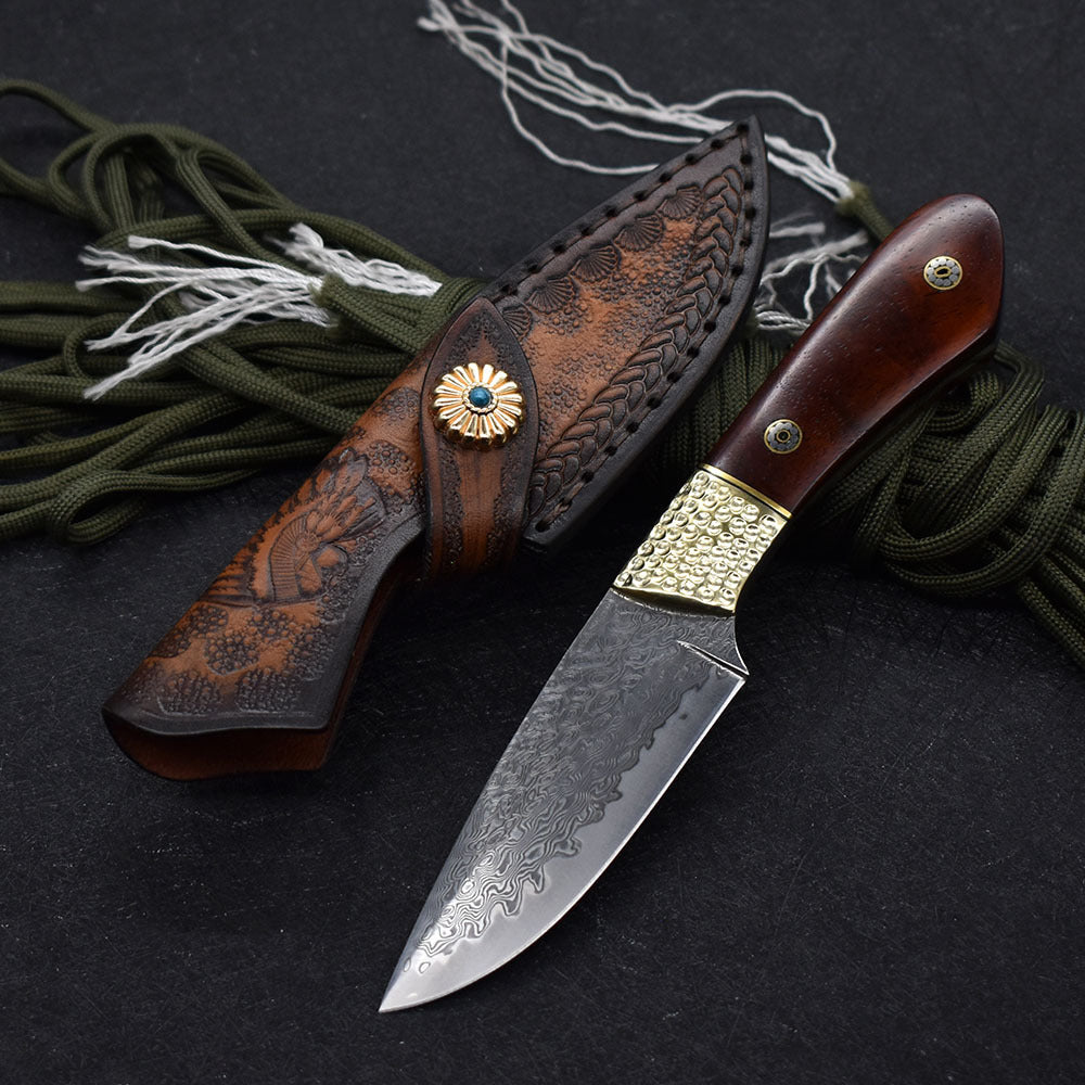 Damascus Steel Hunting Knife