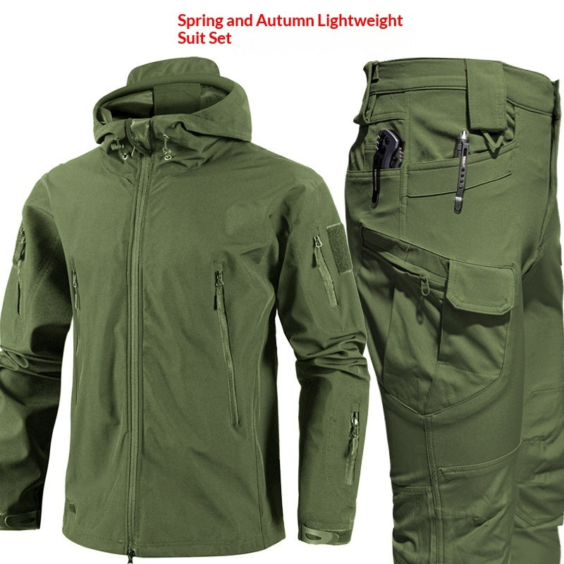 Camouflage Padded Jacket And Pants Suit