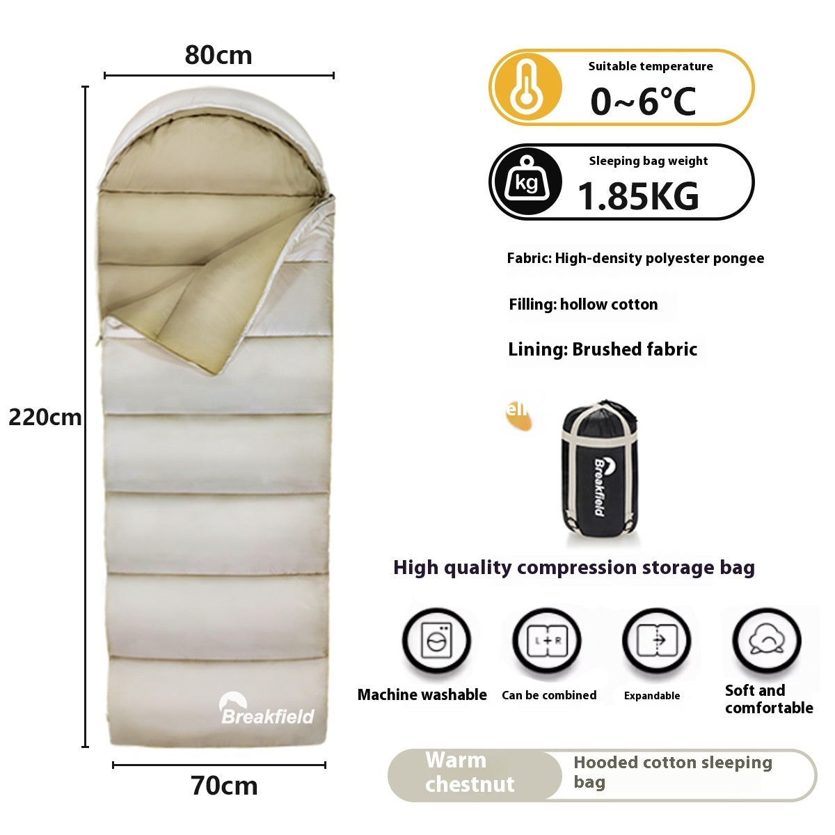 Waterproof Cotton Sleeping Bag Four Seasons