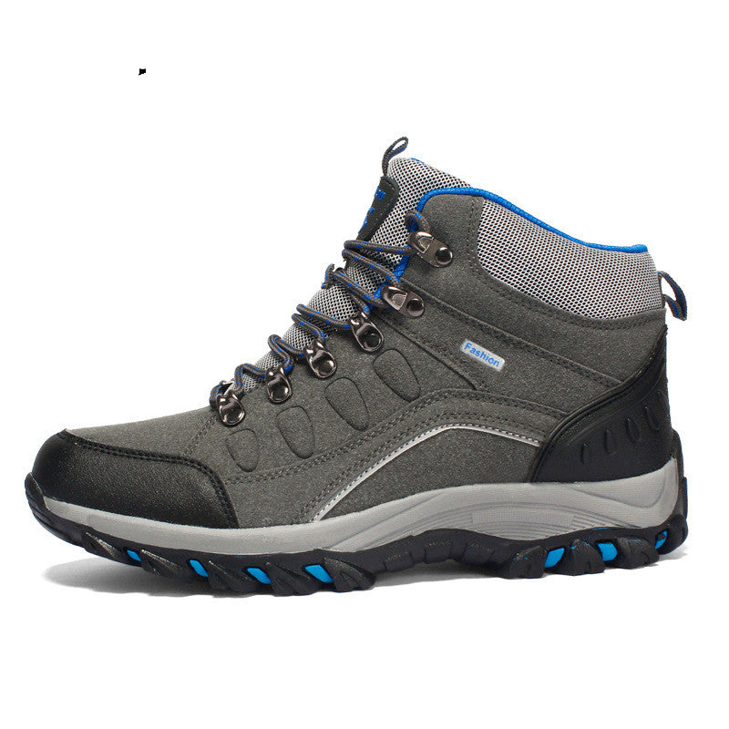 Hi-top hiking shoes