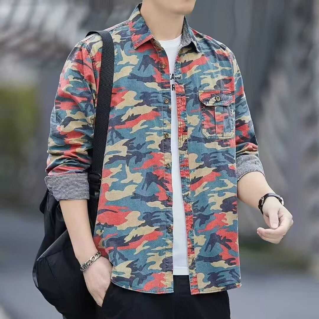 Handsome Camouflage Long Sleeve Jacket