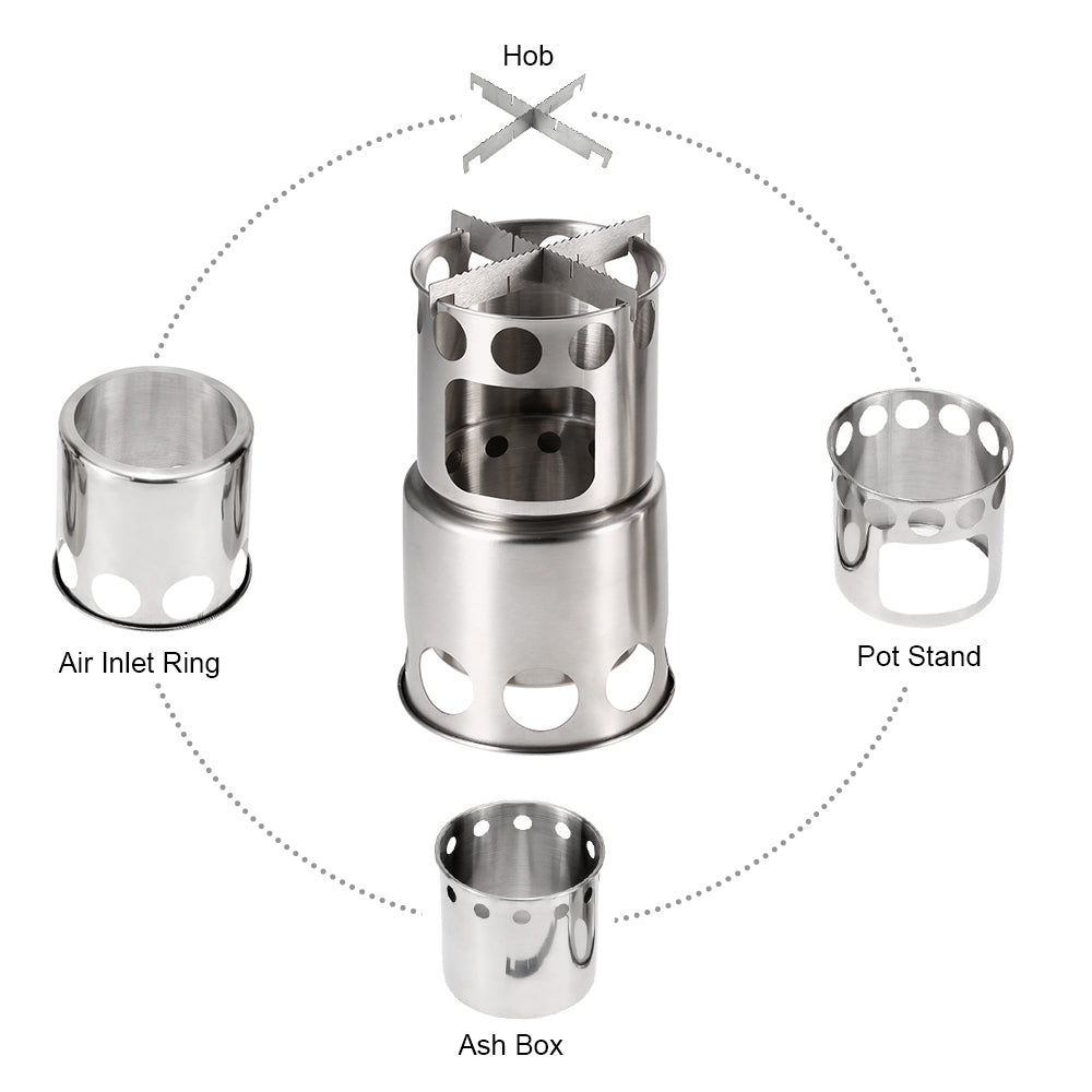 Portable Camping Stove Combo Wood