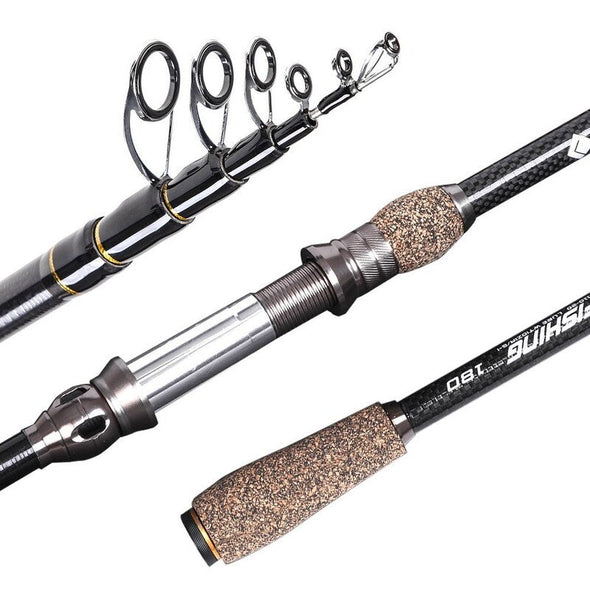 Carbon Telescopic Fishing Tackle Rod