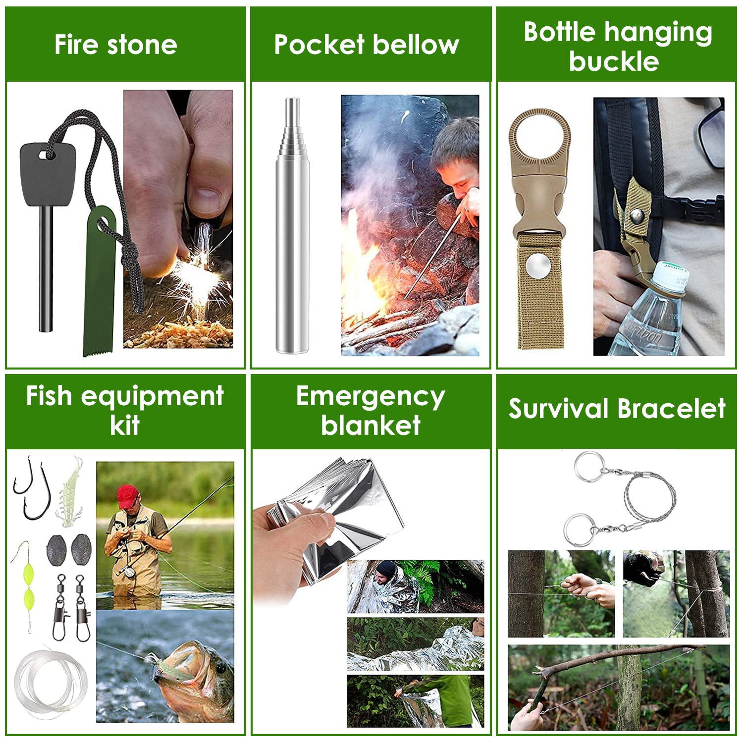 47Pcs Emergency Survival First Aid Supplies Kit