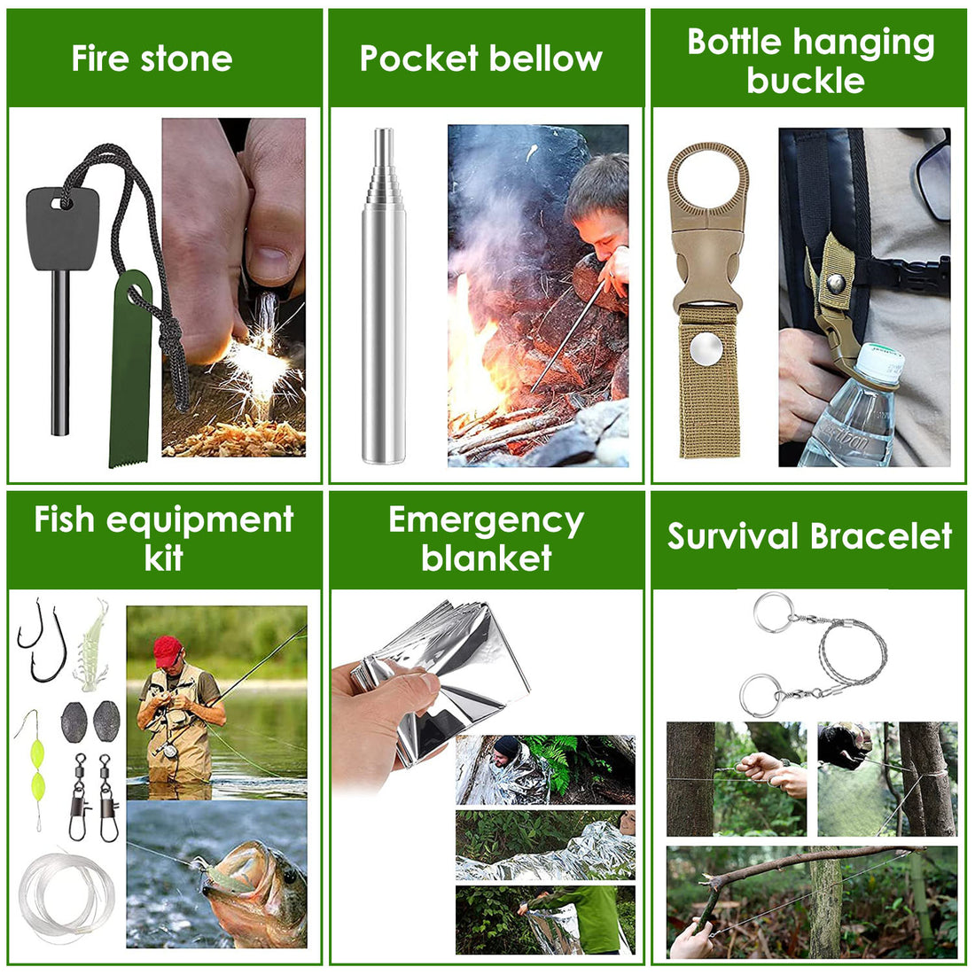 47Pcs Emergency Survival First Aid Supplies Kit