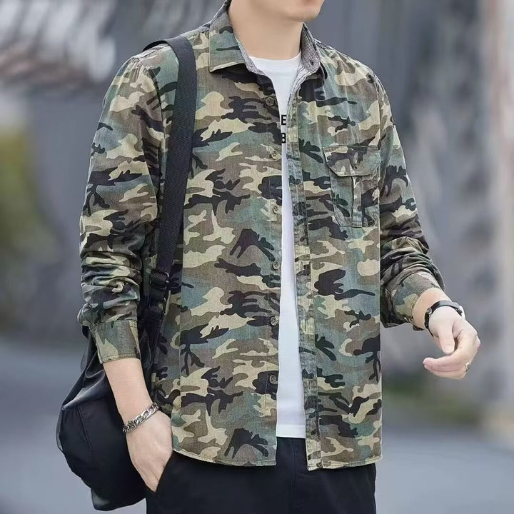 Handsome Camouflage Long Sleeve Jacket