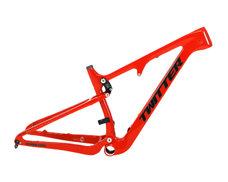 TWITTER OVERLORD Full Suspension Carbon MTB Frame – T800 Mix, 29"/27.5", AM, with DNM Rear SHOX