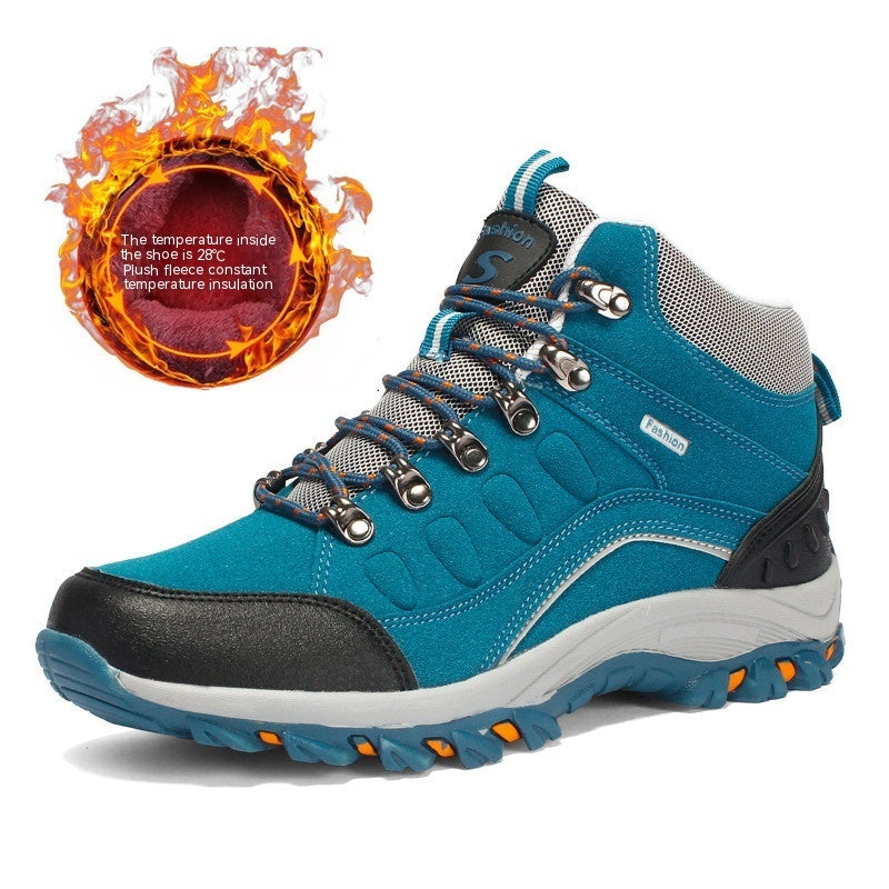 Hi-top hiking shoes