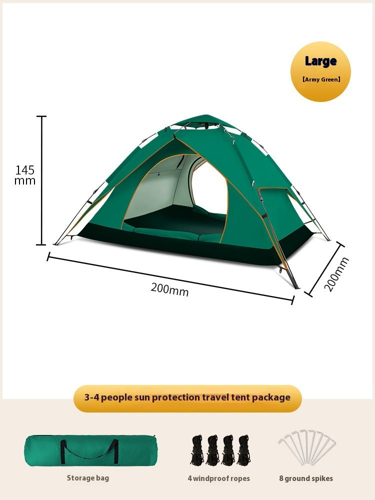3-4 People Oxford Cloth Camping Tent