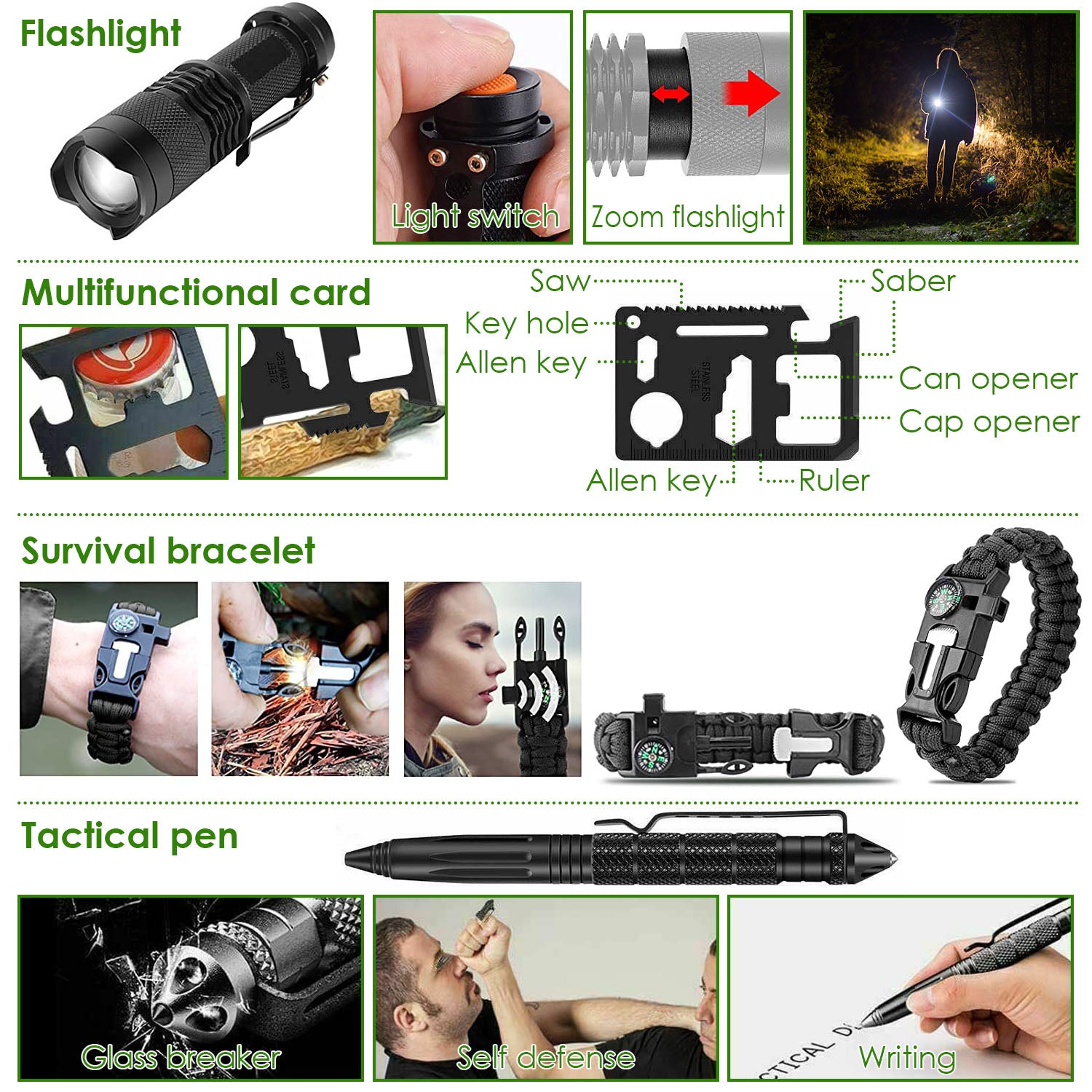 47Pcs Emergency Survival First Aid Supplies Kit
