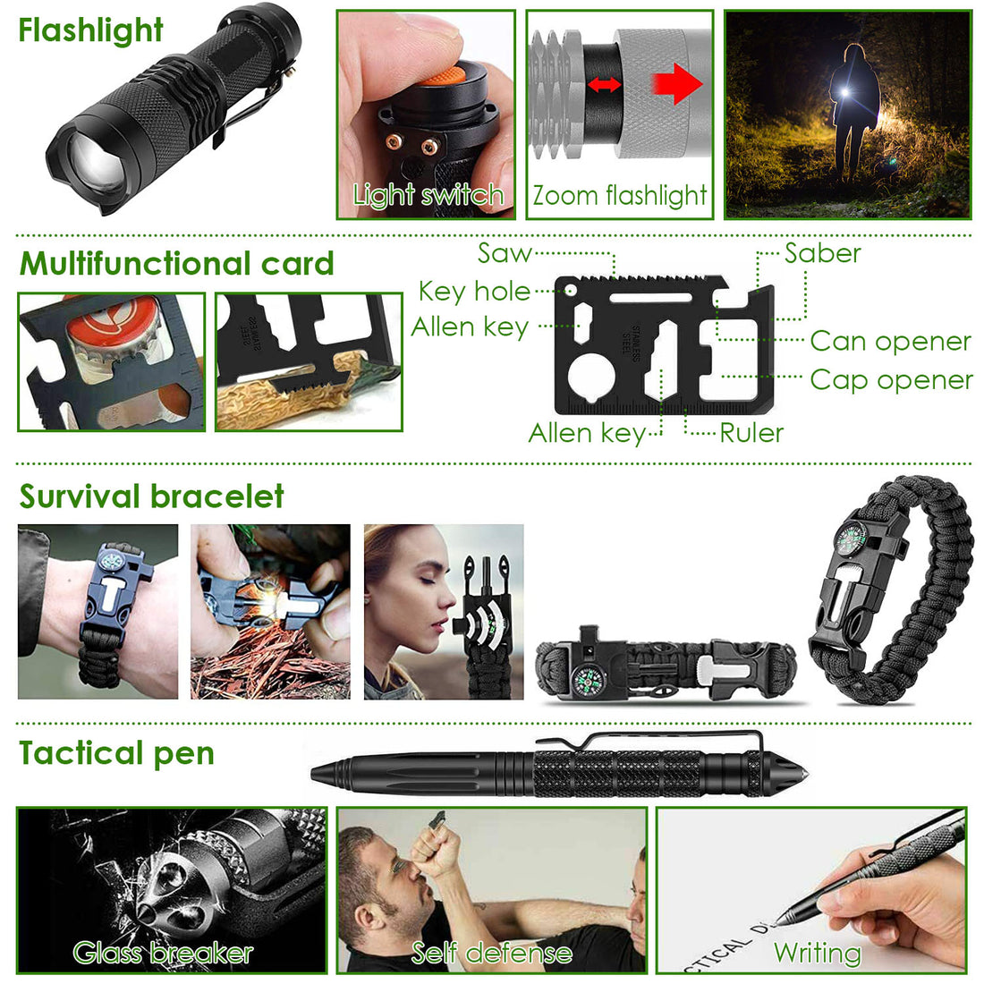 47Pcs Emergency Survival First Aid Supplies Kit