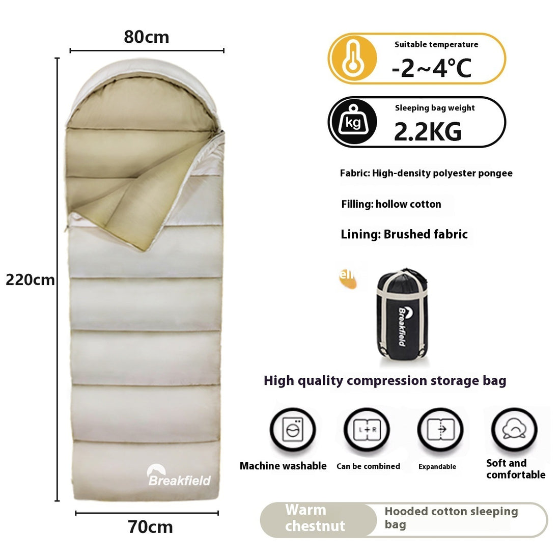 Waterproof Cotton Sleeping Bag Four Seasons