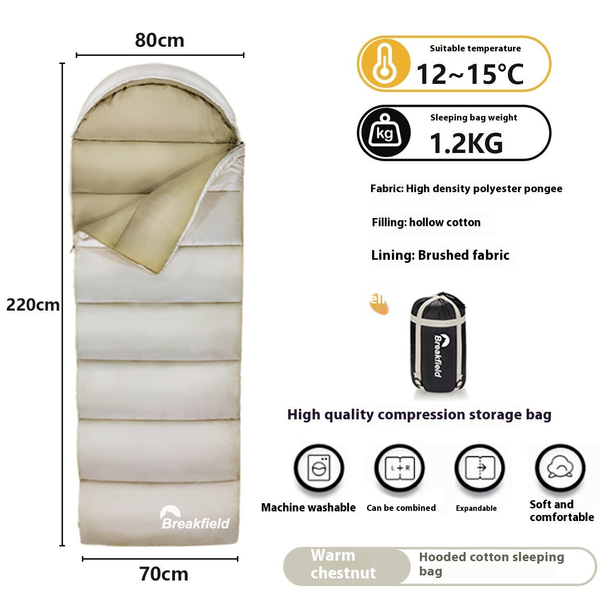 Waterproof Cotton Sleeping Bag Four Seasons