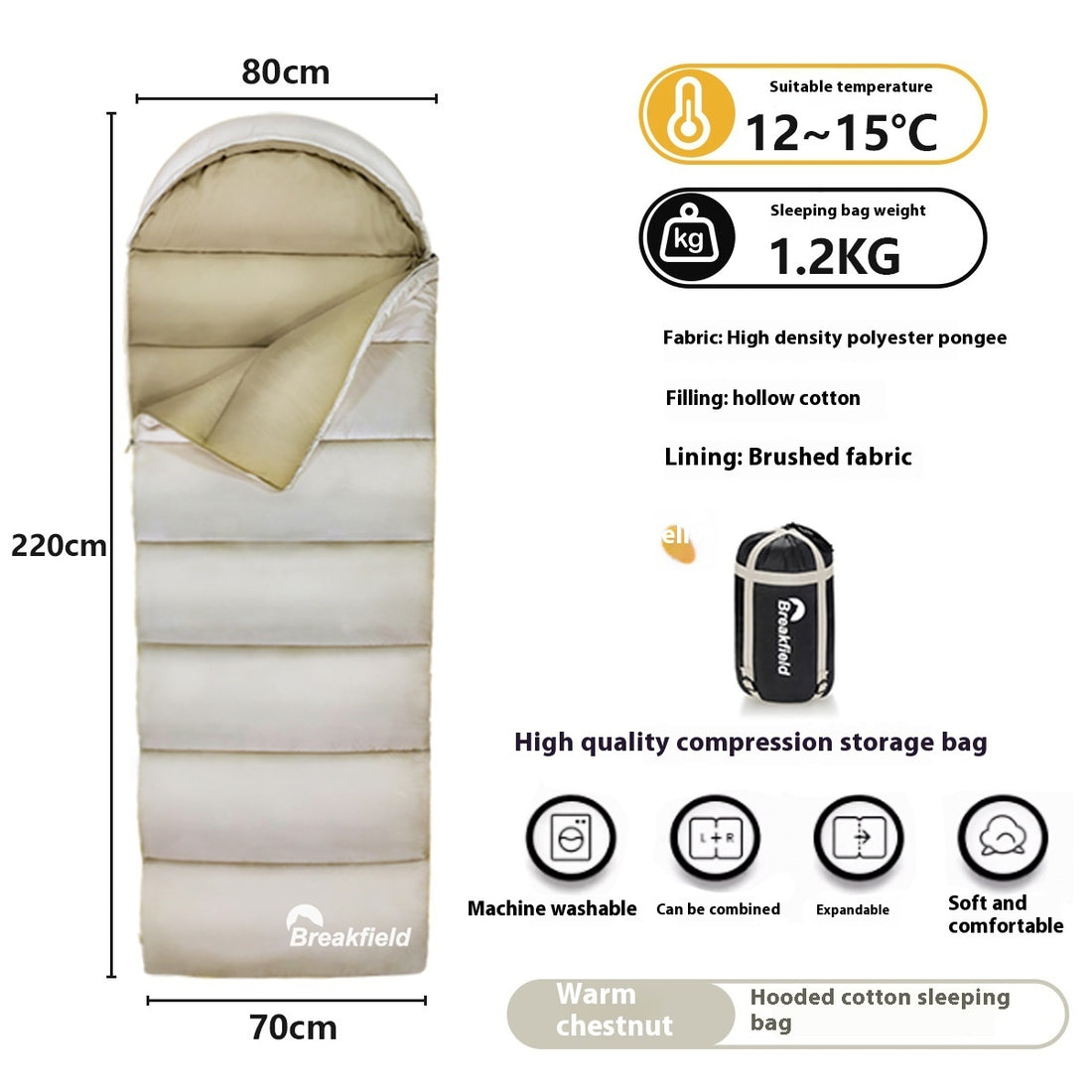Waterproof Cotton Sleeping Bag Four Seasons
